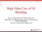 High Value Care of GI Bleeding