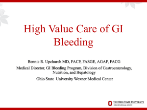 High Value Care of GI Bleeding