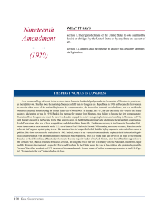 Nineteenth Amendment - Annenberg Classroom