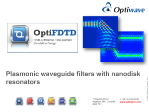 Plasmonic waveguide filters with nanodisk resonators