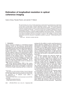 Estimation of longitudinal resolution in optical coherence