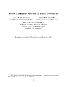 From Certainty Factors to Belief Networks