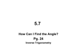 5.7 How Can I Find the Angle?