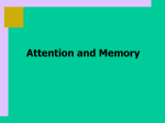 Chapter 7 Attention and Memory powerpoints