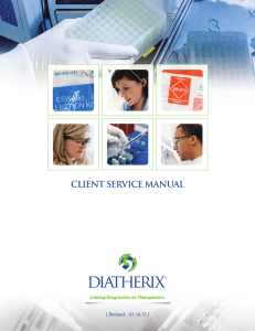 diatherix test panels - Diatherix`s laboratory