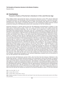 10 Conclusions Toward a History of Sumerian Literature in the Late