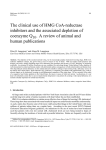 The clinical use of HMG CoA-reductase inhibitors and the