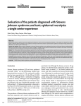 Evaluation of the patients diagnosed with Stevens Johnson