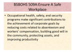 BSBOHS 509A:Ensure A Safe Workplace