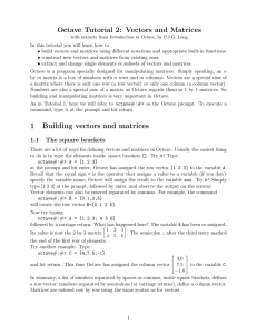 Octave Tutorial 2