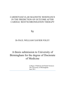cardiovascular magnetic resonance in the prediction of outcome