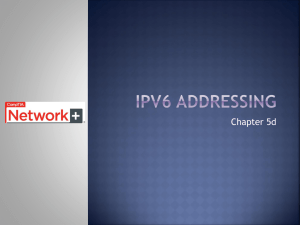 Ipv6 addressing