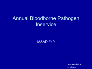 Annual Bloodborne Pathogen Inservice School Year