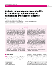 Listeria monocytogenes meningitis in the elderly: epidemiological