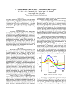 A Comparison of Neural Spike Classification Techniques.