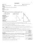 Geometry Fall 2011 Lesson 17 (S.A.S. Postulate)