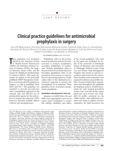 Clinical practice guidelines for antimicrobial prophylaxis in