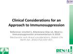 Clinical Considerations for an Approach to Immunosuppression