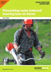 Preventing noise induced hearing loss on farms