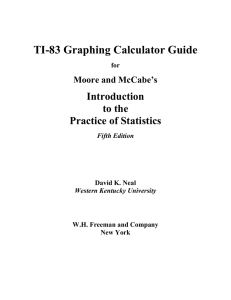 TI-83 Graphing Calculator Guide