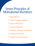 Seven Principles of Motivational Incentives