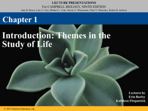 Intro to bio Pearson Campbell 1