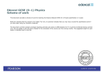 Edexcel GCSE (9–1) Physics Scheme of work