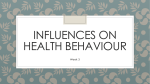 Influences on health behaviour