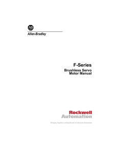 F-Series Brushless Servo Motor Manual, 1398-5.6(499)