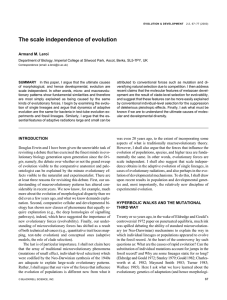 The scale independence of evolution