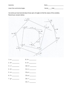 15-10-26 Vertical Angles and Linear Pairs