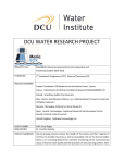 DCU WATER RESEARCH PROJECT