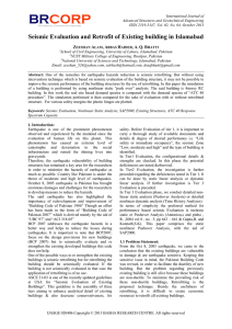 Seismic Evaluation and Retrofit of Existing building in Islamabad