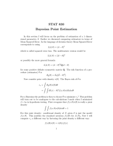 STAT 830 Bayesian Point Estimation