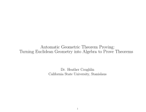 Automatic Geometric Theorem Proving: Turning Euclidean