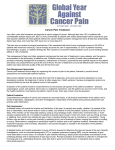 Cancer Pain Treatment - International Association for the Study of Pain