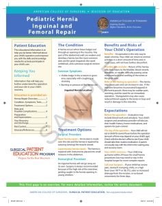 Pediatric Inguinal/Femoral Hernia Repair