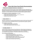 Fishers High School Social Studies Recommendations