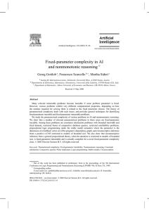 Fixed-parameter complexity in AI and nonmonotonic reasoning