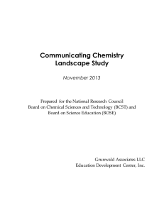 Communicating Chemistry Landscape Study