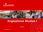 Anglophone Studies I