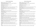 Conversion of Energy Vocabulary Handout