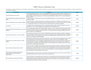 SOPIT`s Glossary of Informatics Terms