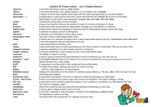 English glossary - Rainford CE Primary School