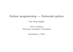 Python programming — Pythonish python