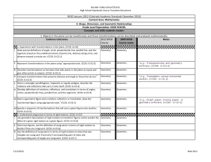 HS Standards Course Transition Document 2012