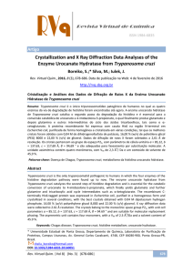 Crystallization and X Ray Diffraction Data Analyses of the Enzyme