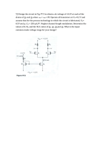 7.5 Design the circuit in Fig. P7.5 to obtain a dc voltage of +0.2V at