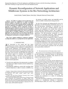 Dynamic Reconfiguration of Network Applications and Middleware