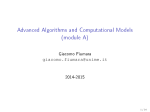 Advanced Algorithms and Computational Models